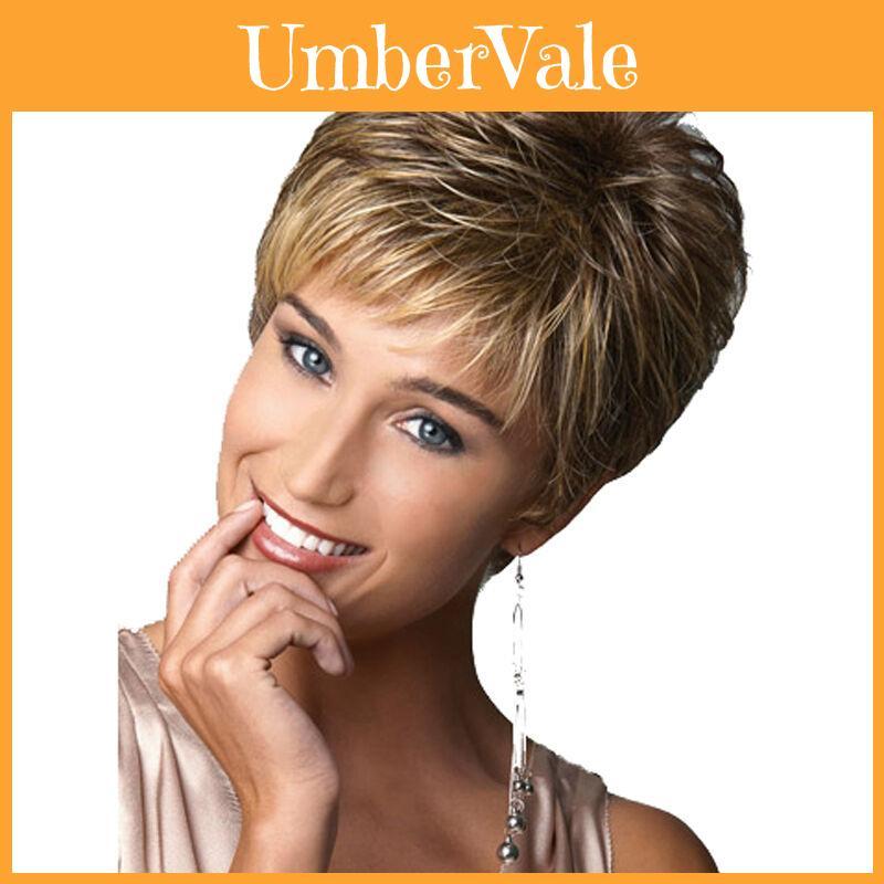 Premium Quality Short Blond And Brown Wigs Capless Design For Effortless Style And Comfort