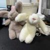 10cm Cute Bunny Plush Keychains Lovely Rabbit Backpack Charm Stuffed Animals Toy Bags Accessories Gifts for Girls Women Friends