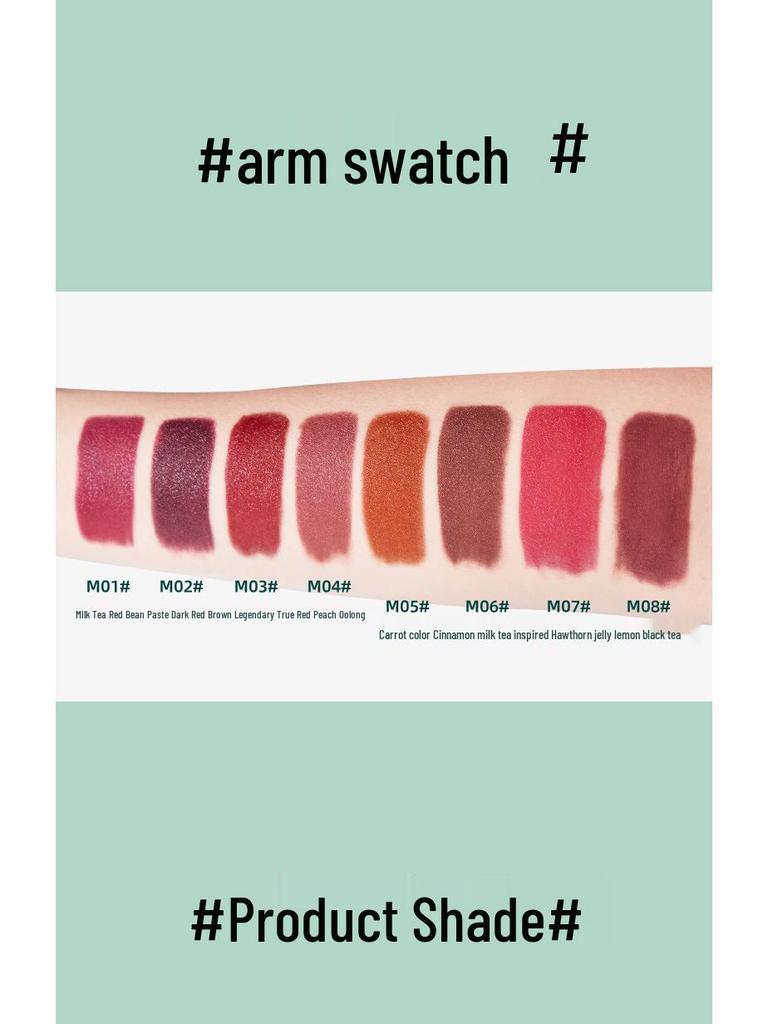 Водостойкая матовая помада Lan Yi - Не липкая, Стойкая, Подчеркивает светлый тон для желтой кожи, Бренд, одобренный звездами.