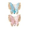 Модная эмалированная булавка в форме бабочки, сплав, зажим для шарфа со стразами, аксессуар для официальных мероприятий и повседневной носки