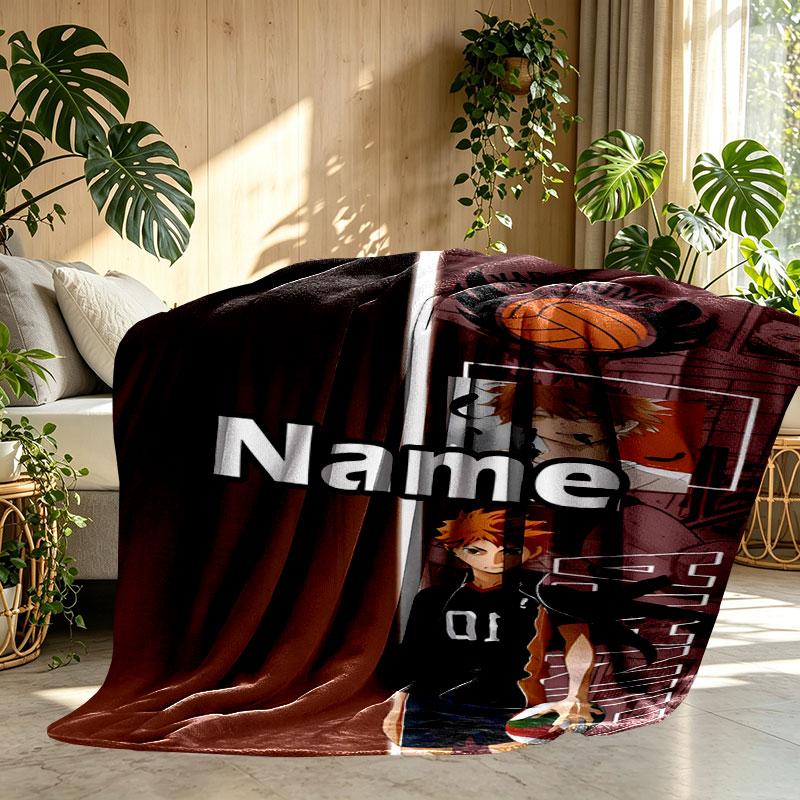 Custom Name Personalized Haikyu Print Blanket, Home Decor, Bedroom, Sofa, Camping, Couch, Gifts for Birthday Christmas