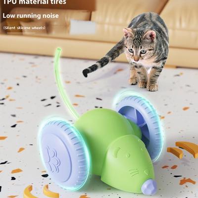 Автоматическая игрушка для кошек Мыши Движущиеся Самовыравнивающиеся Бесшумные Подарок Легкий Товары для питомцев Компактный