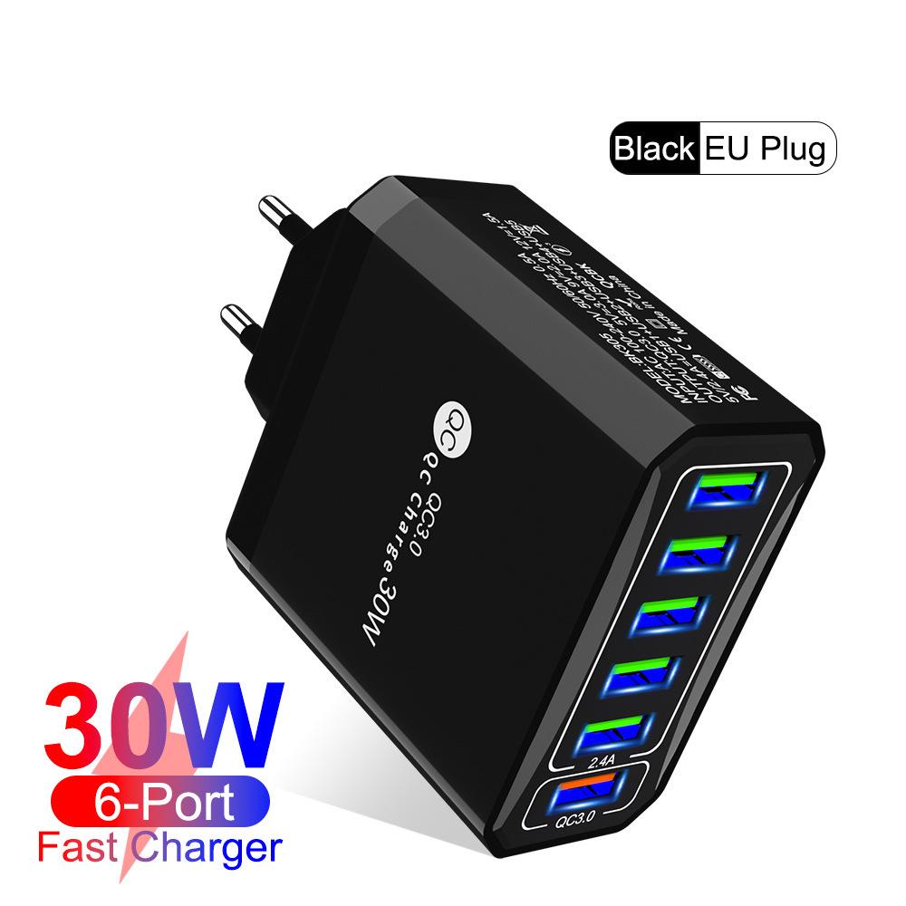 Быстрое зарядное устройство GaN с двумя портами PD65W для компьютеров и планшетов - Стандарт ЕС