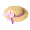 Straw Material Doll House Miniature Handmade Design Doll Sun Cap Doll Straw Hat  Doll Accessories