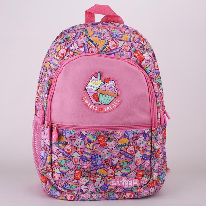 Smiggle Backpack for Kids School Large Capacity Lightweight Casual Dual-Use Shoulder Bag