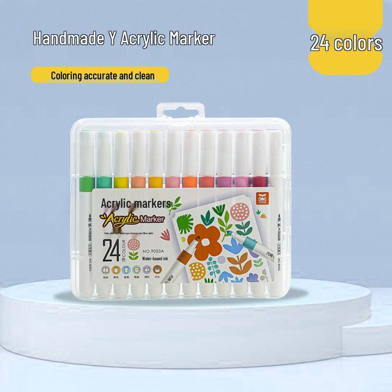 Цветные маркеры на водной основе с мягким наконечником для манги и выделения - Студенческая модель