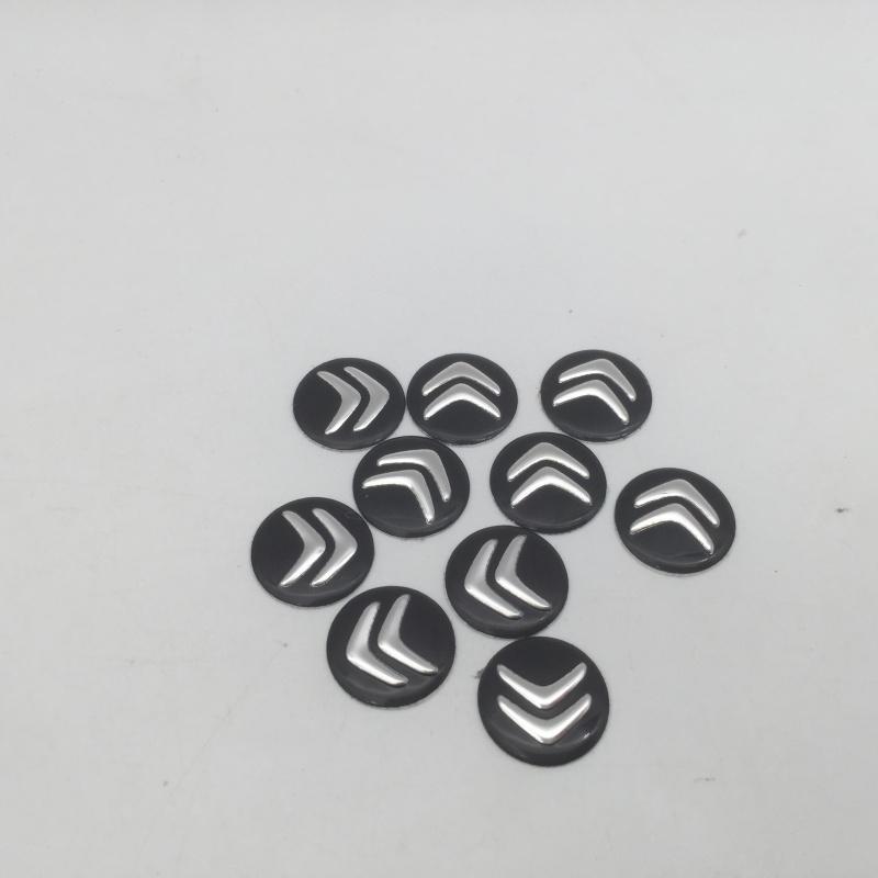 2pc 5pc 10pc 14mm 16mm For Citroen car key fob case Badge button Badge logo straight folding remote Keychain Replacement Sticker