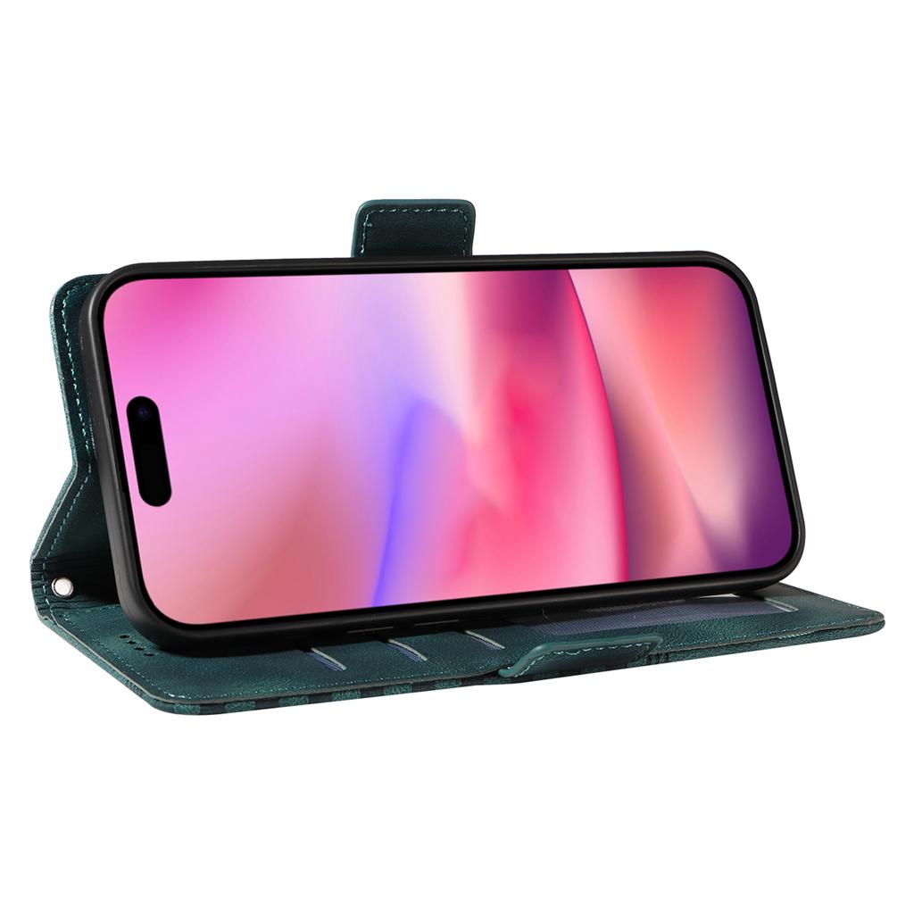 For iPhone 16 Case Rhombus Starry Wallet Stand Leather Phone Cover