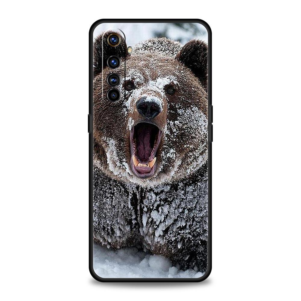Funny Just Relax Brown Bear For Realme GT Neo 2 3 3T Phone Case For Realme 10 9 8 5G 7 6 GT2 Pro Plus 9i C21 C11 C25 C35 Cover