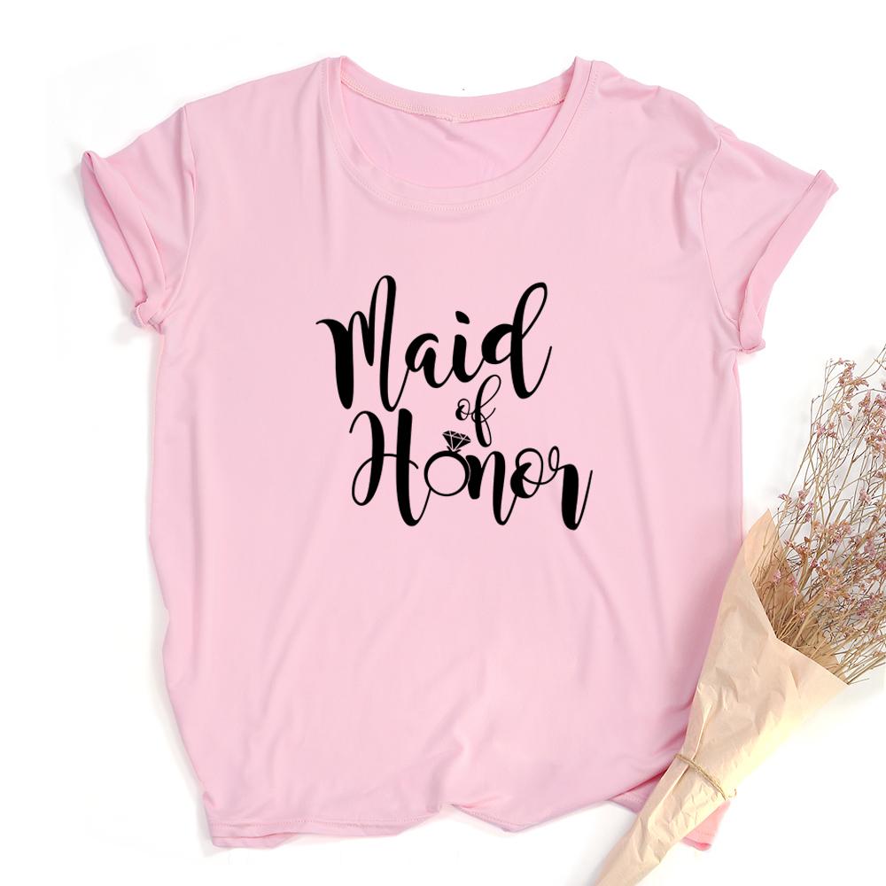 Bride Bachelorette Party Brides Team Maid Of Summer Women T Shirt Casual Wedding Female Tops