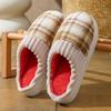 2025 New Cotton Slippers Autumn and Winter Couples Thick Bottom Piled Thickened Wear-resistant Home Warm Cotton Slippers