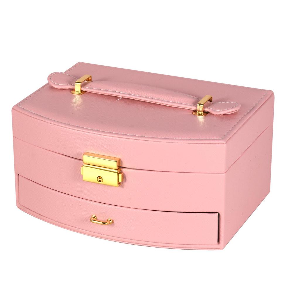 Запираемая многослойная шкатулка для сережек – ящик для хранения детских вещей Princess