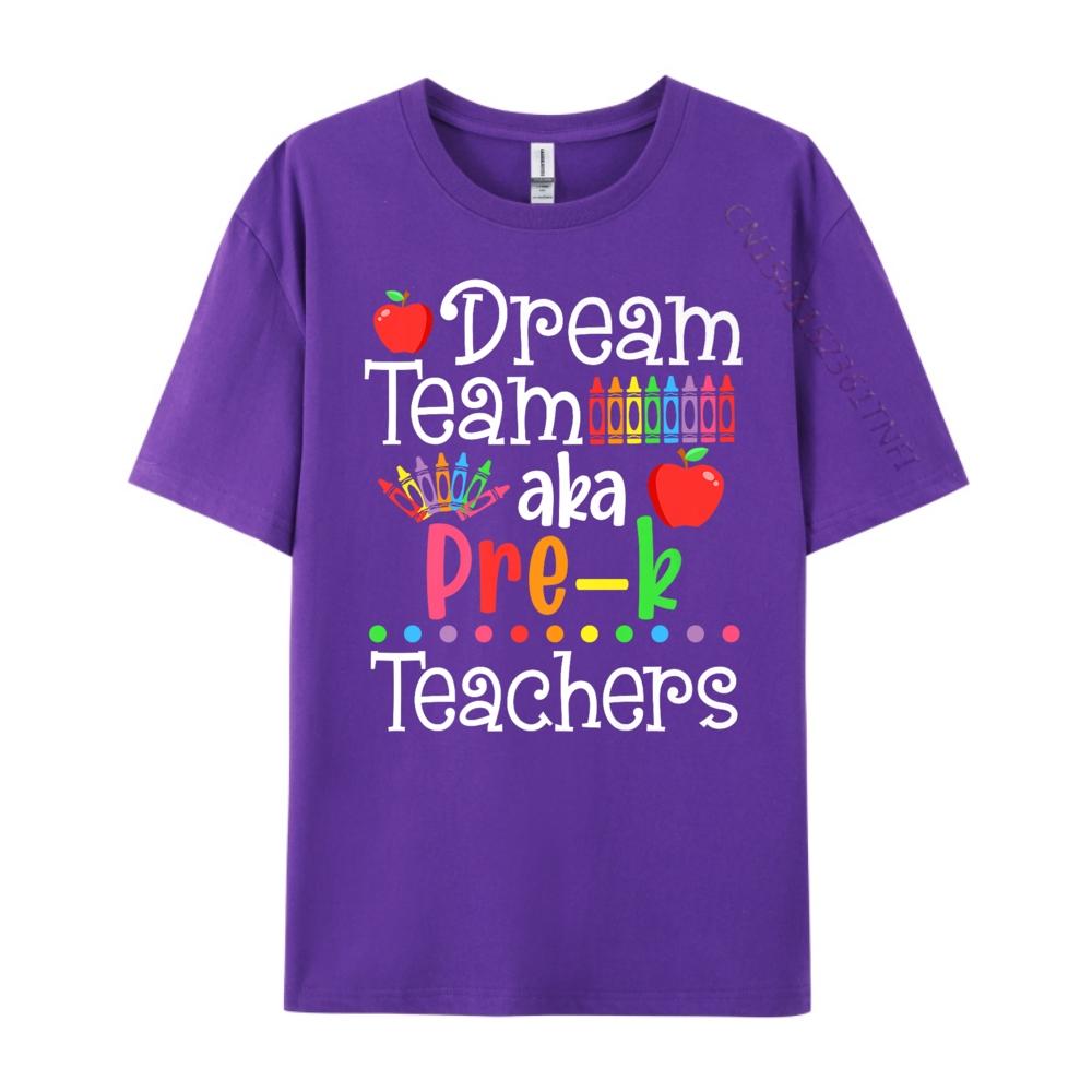 Dream Team Aka Pre K Teachers Shirt Back To School Mens Graphic Tshirts Short Sleeve TShirt Men Big Size Vintage