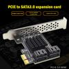 4-портовая карта расширения SATA III PCIe 6 Гбит/с SATA 3.0 на PCI-e 1X 4X 8X 16X карта адаптера PCI Express поддержка Win8 Win10 Linux