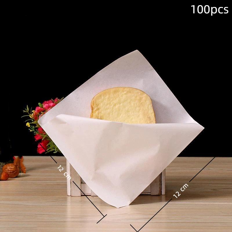 100 PCS Greaseproof Paper Bags Oil Resistant Food Grade Safe Pouches for Bakery Cookie Gift Packaging Party Favor Use
