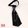 Unisex School Uniform Crystal Rhinestone Jewelry Black Ribbon Tie Necktie Boys Collar Neck Ties JK