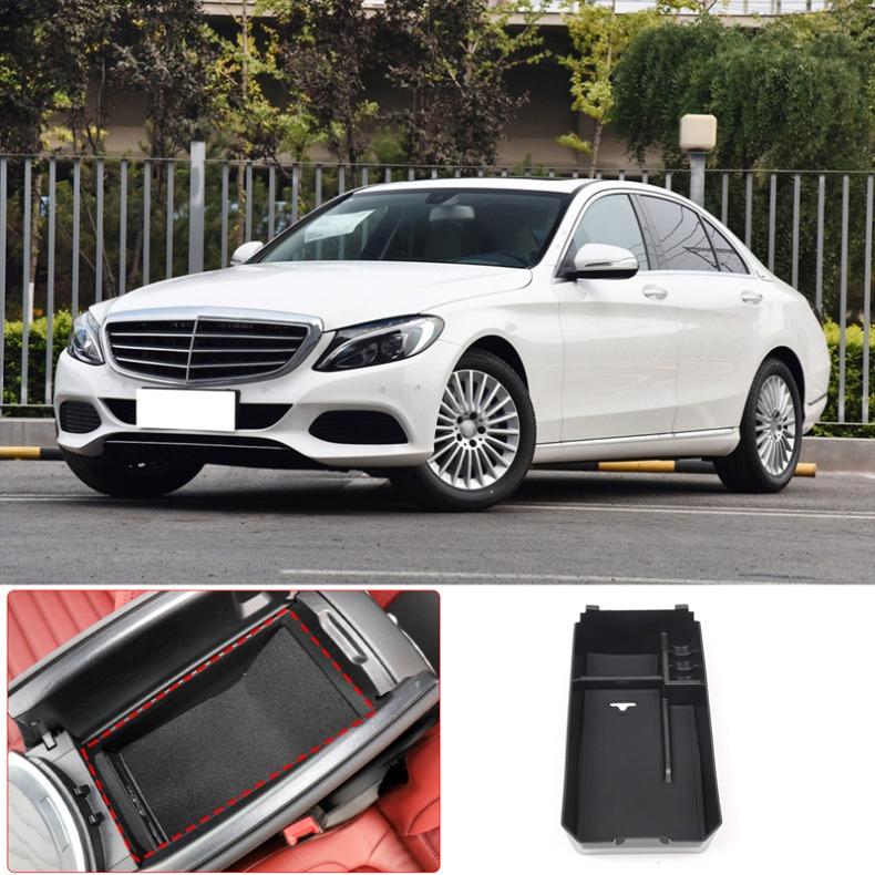 Car Armrest Storage Box Central Control Hidden Storage Box Car Organizers For Mercedes Benz C G Class W205 W204 W463 2015-2021