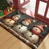 Snowman Christmas Welcome Door Mat Is Suitable for Home Decoration Bedroom Room Bathroom Kitchen Floor Mat Soft and Non-slip