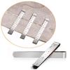 3pcs Stainless Steel Hemming Clips, 3-Inch, with Built-In Measuring Ruler, for Quilting, Sewing, and Craft Projects