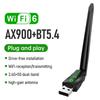 AX900 WIFI6 USB-адаптер 900 Мбит/с Bluetooth 5.4 Двухдиапазонный 2.4/5G Сетевой приемник без драйверов, Подходит для компьютера Windows 10/11