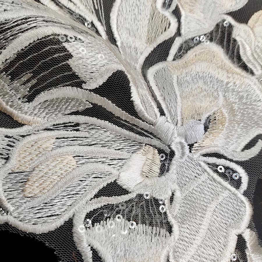 1Piece White Embroidery Lace Patch DIY Repair Fabric Accessories