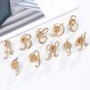 Brooch Badge Geometric Dress Up Colorfast Sturdy 26 English Letters Pin Women Jewelry