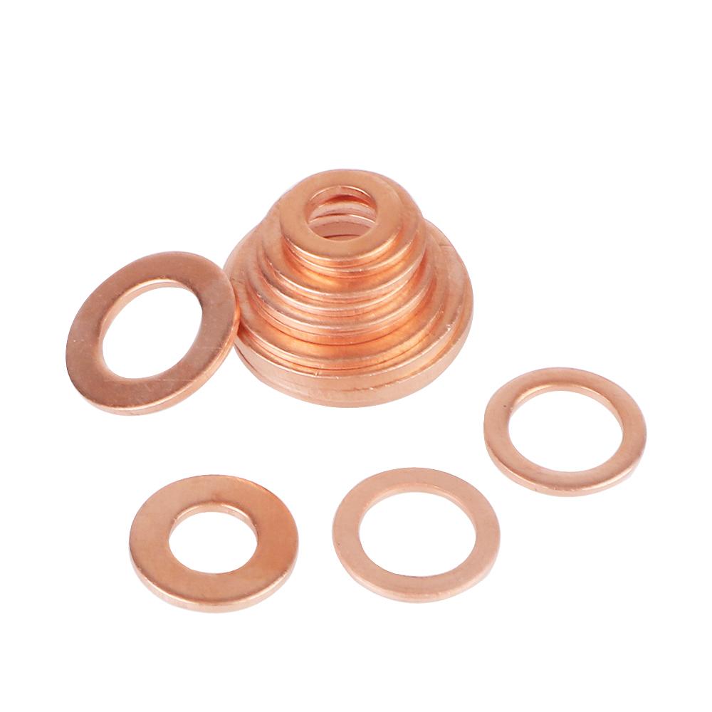 Медная шайба, прокладка, гайка и болт, набор плоских колец, набор уплотнений, комбинированный набор уплотнений, плоские установочные шайбы M5/M6/M8/M10/M12/M14 200 шт.