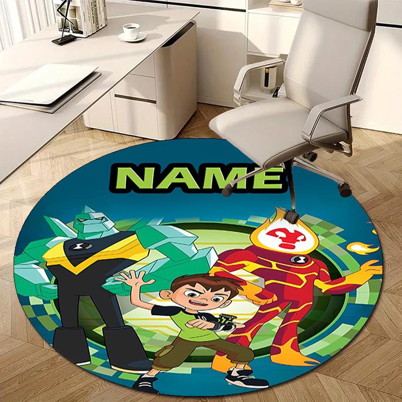 Personalized B-Ben10 Round Chair Office Rug - Perfect for Mat, Office Chair & More - Ideal Gift for Birthdays and Holidays