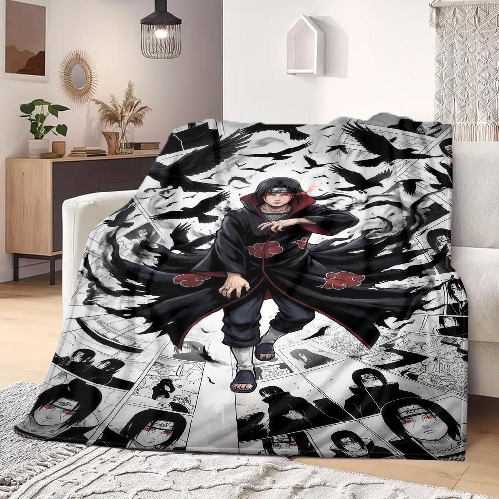 Naruto Anime Print Blanket Warm Comfortable Flannel Blanket Suitable for Bedrooms, Sofas, Beds, Chairs, Picnics, Travel