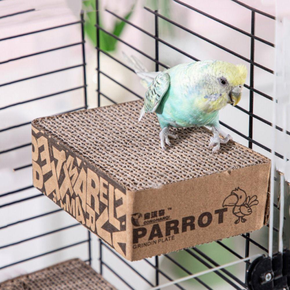Thickened Parrot Cardboard Platform Double Sided Bird Training Platform For Grinding Exercise