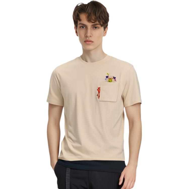 Uniqlo X Легенда о Зельде Коллаборация Аниме Принт Круглый вырез Короткий рукав Футболка Унисекс Футболка Бежевый 472680-31