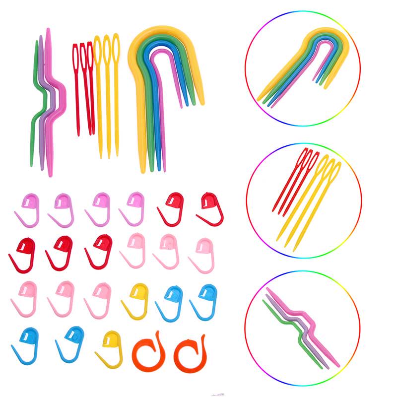 Маркеры для рукоделия, игла для вязания крючком, горячая распродажа, фиксирующий стежок, пластиковый популярный крючок для вязания, высокое качество, 1 комплект, зажим, АБС-пластик, аксессуары для вязальных спиц