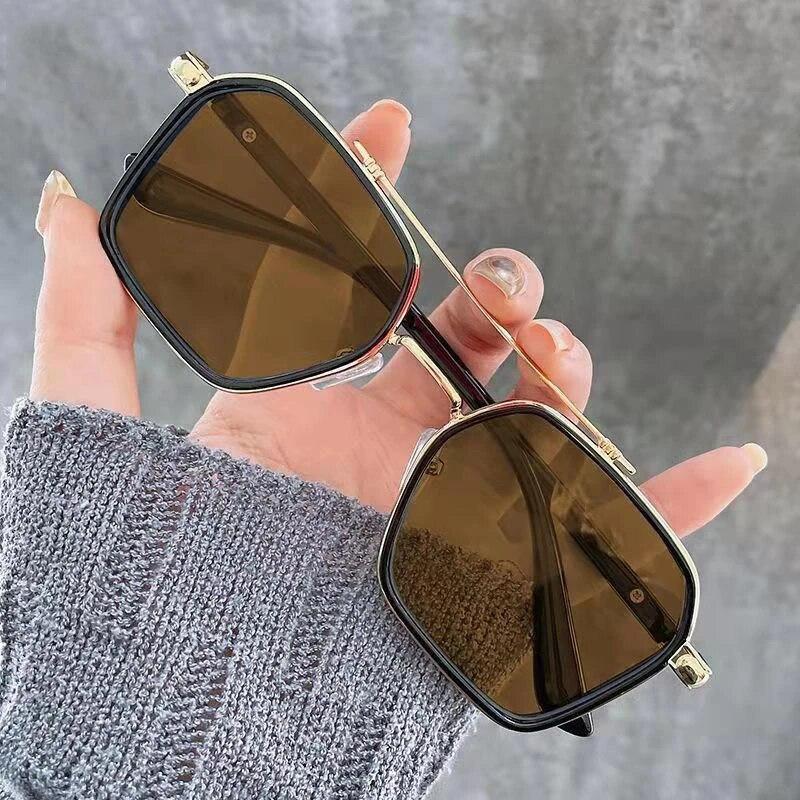 Модные двухлучевые фотохромные очки для близорукости, винтажные очки с блокировкой синего света, женские и мужские солнцезащитные очки для близорукости