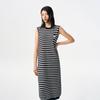 Broadcast Women's Striped Knit Sleeveless Midi Dress