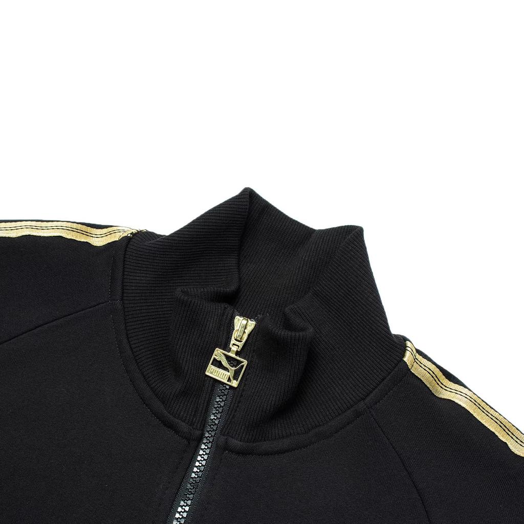 Puma Stand Collar Logo Long Sleeve Jacket Unisex Jacket Black 625821-01