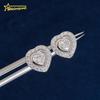 New Heart Shape Style Silver 925 Earrings Hip Hop Jewelry Men Women Screw Back Iced Out Moissanite Stud Earrings GRA