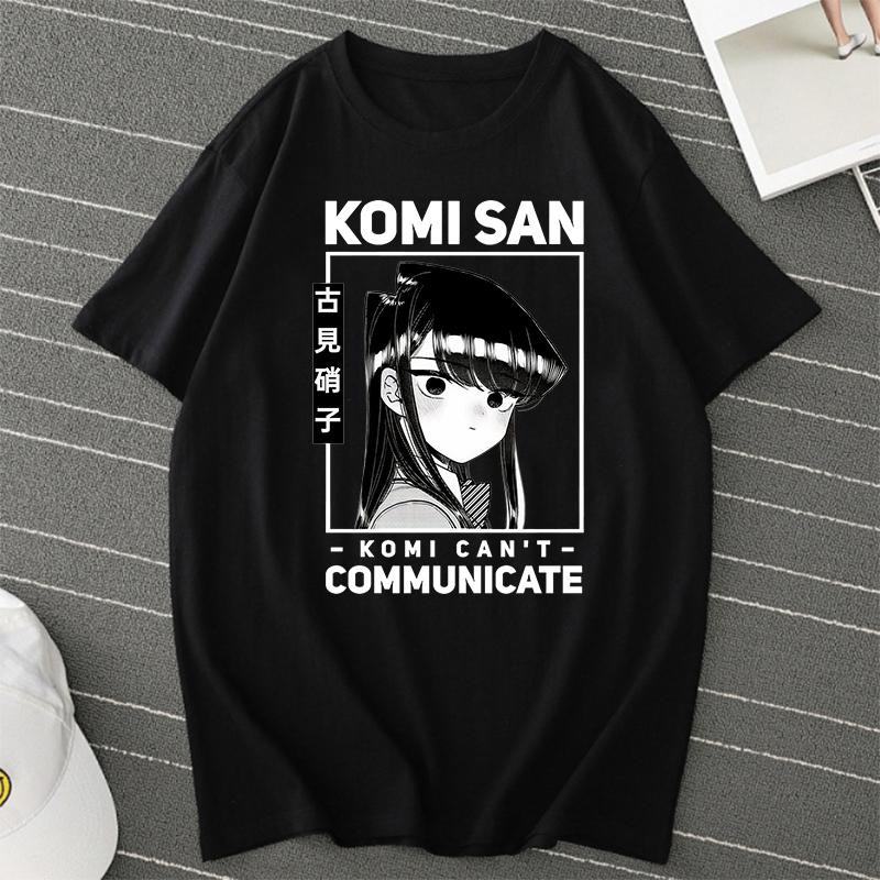 Футболка унисекс «Komi Cant Communicate Komi Shouko», мужская японская футболка с рисунком 2022, женские хлопковые футболки в стиле Харадзюку, футболка ulzzang