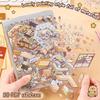 Cute Capybara 3D Landscape Stickers Collection Book Album Cartoon Miniature Scene Diy Toy Game Birthday Gifts