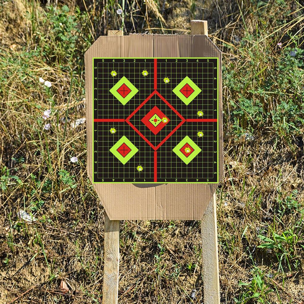 Fluorescent Yellow Target Stickers for Accurate Shooting Practice