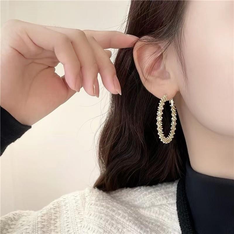 Серебряная игла S925 Преувеличенное Серьга Ультра-фантастические Модные Металлические Большие Кольца Серьги для Женщин