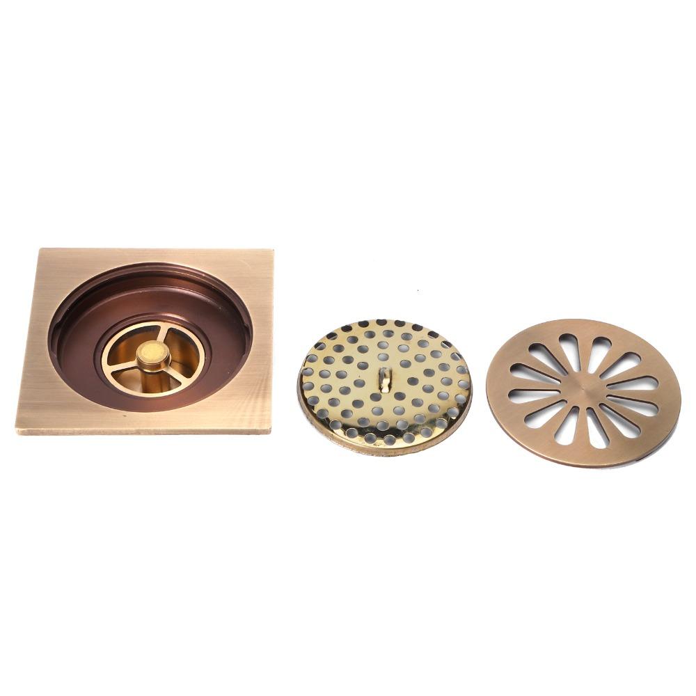 Copper Floor Drain Set Antique Floor Drain Easy Clean Shower Drain  Outdoor Shower