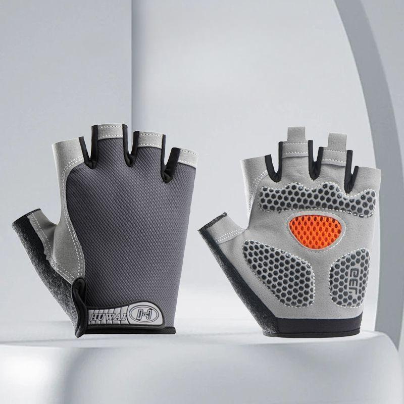 Велосипедные перчатки для езды на открытом воздухе из хлопка с полупальцами, спортивные мужские и женские, дышащие, амортизирующие, нескользящие