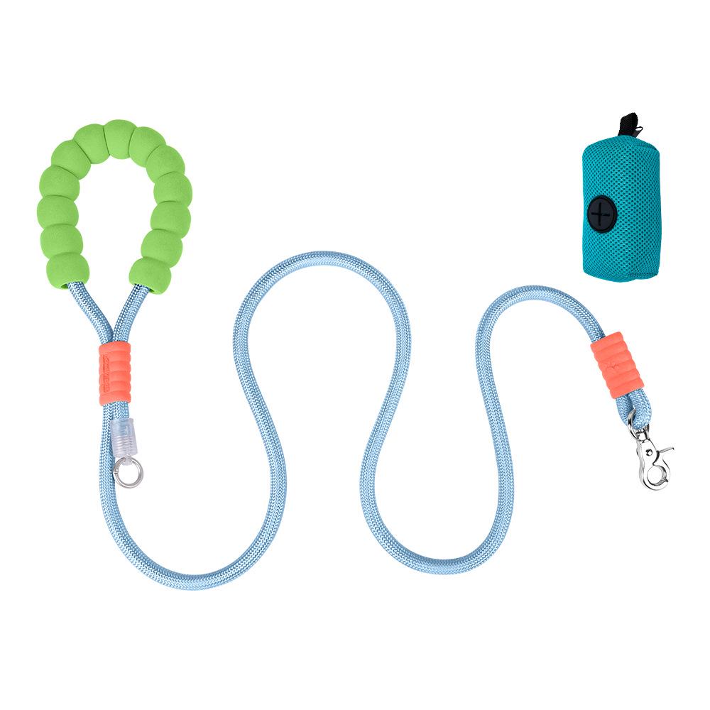Поводок для собак цвета дофамина: Удобная ручка из пеноматериала, держатель для мешка для фекалий, износостойкий для походов