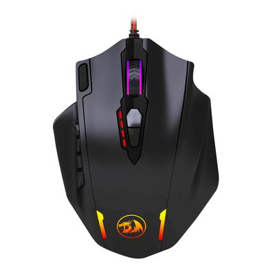 Redragon M908 12400 DPI Impact MMO игровая мышь 18 программируемых кнопок Регулируемый вес картридж 12 боковых кнопок