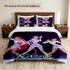 HUNTRIX Personalized Custom Name 3‑Piece Bedding Set Soft Duvet Cover Set For Bedroom Home Decor