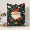 1pc Christmas Santa Blanket, Lightweight Flannel Throw Blanket for Sofa, Bed, Travel, Camping, Living Room, Office, Couch, Chair, a0922072