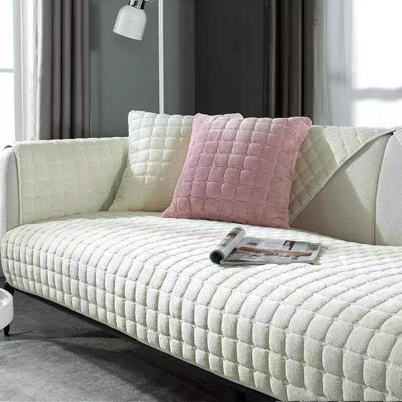 1PC Solid Color Sofa Cushion Suitable for All Seasons, Classic Style Sofa Seat Cover, Pet-friendly Anti-cat Scratch Sofa Protective Cover