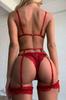 Fantasy Garter Set Sexy Underwear Red