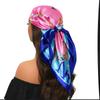 Шелковый шарф Scarftop Повязки на голову для женщин Винтажный Четыре сезона Шарф для волос 90*90 см Хиджаб Фуляр Iuxe Бандана Femme Головной платок