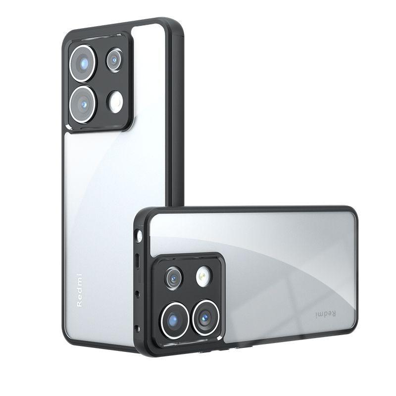 Акриловый противоударный прозрачный чехол для телефона для POCO X6 Pro F6 M6 Pro Redmi Note 13 Pro Plus, жесткая защитная задняя крышка, бампер